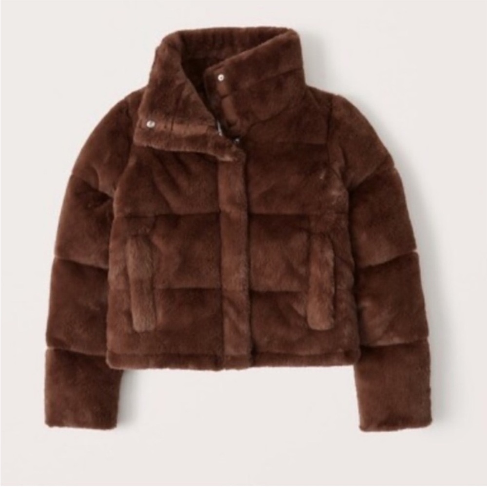 Abercrombie & Fitch Brown Puffer Jacket